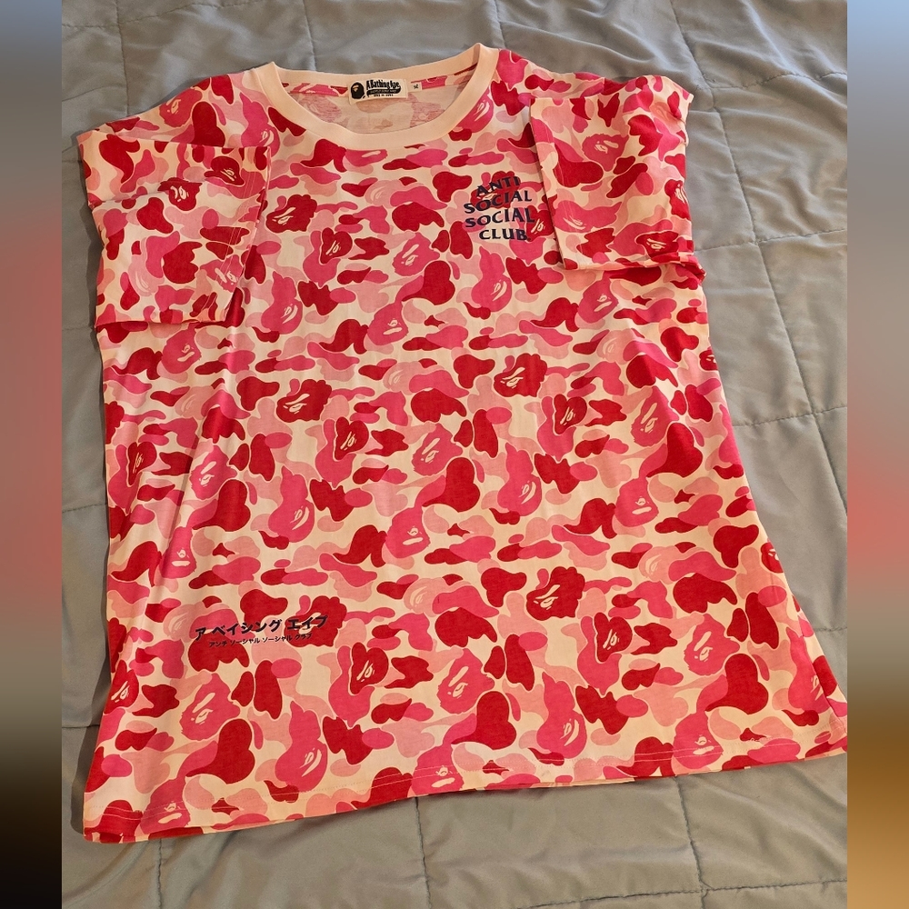 Bape x ASSC Pink Camo T-shirt